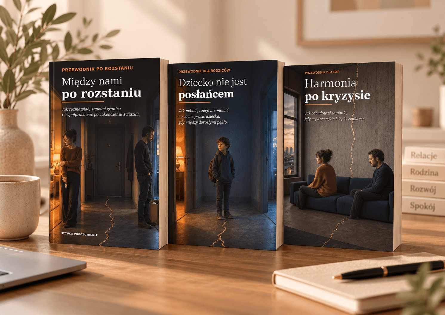 Praca przy biurku z laptopem i notatnikiem